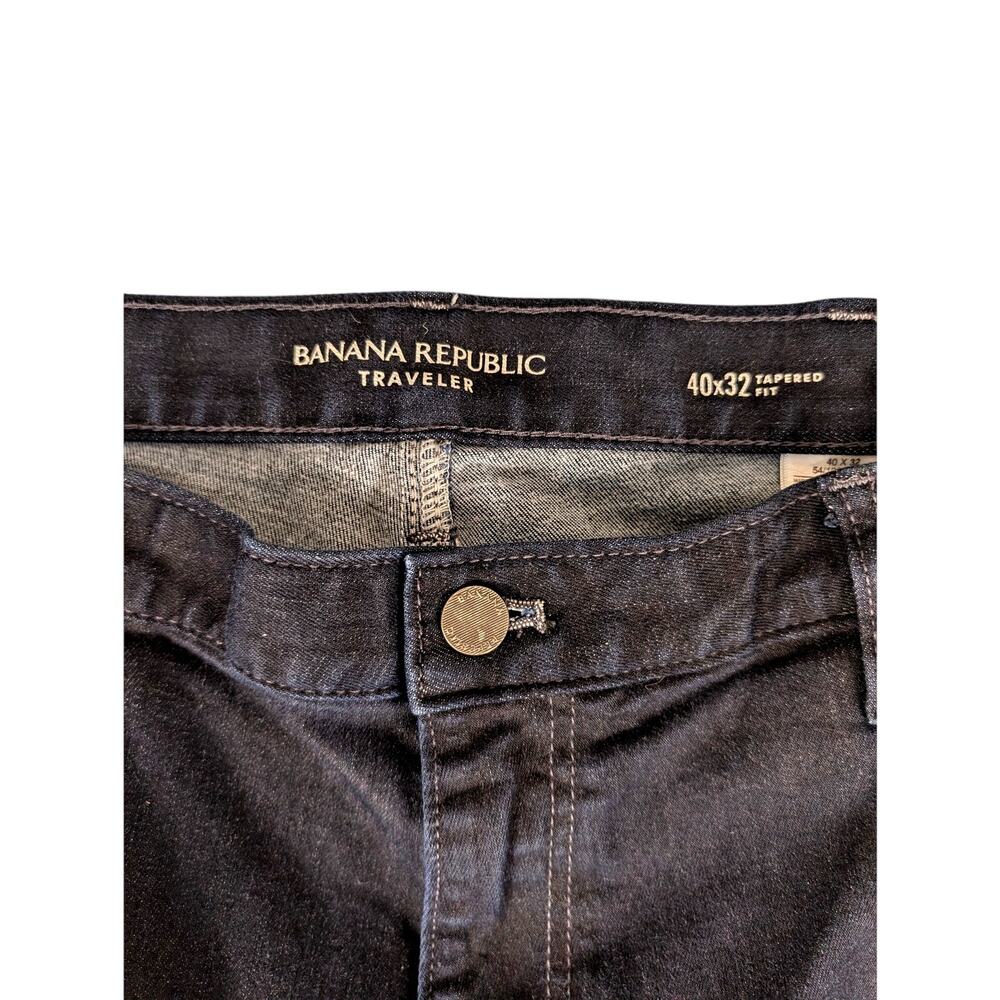 Banana Republic Men's Traveler Dark Blue Wash Jean Denim Size 40/32 Stretch - Picture 4 of 5